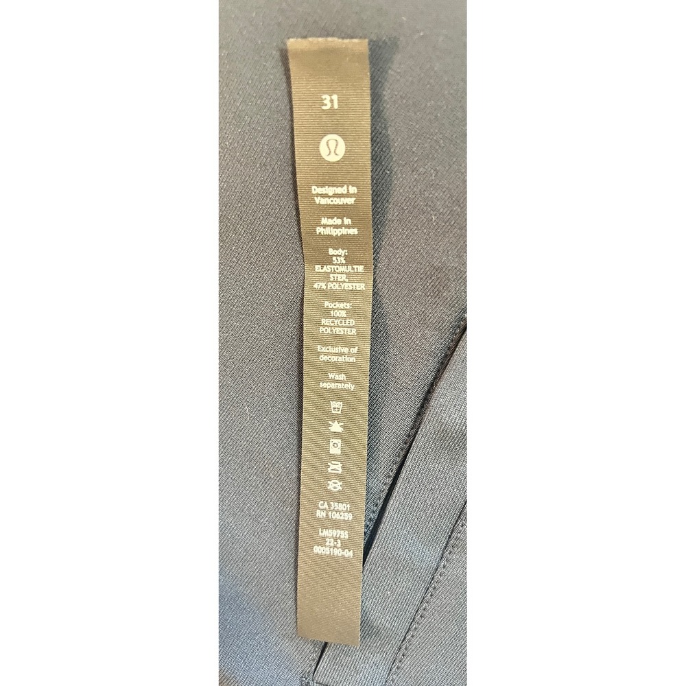 Lululemon Commission Pant Slim 31x32 True Navy Warpstreme ABC Mens NWT - Picture 8 of 8